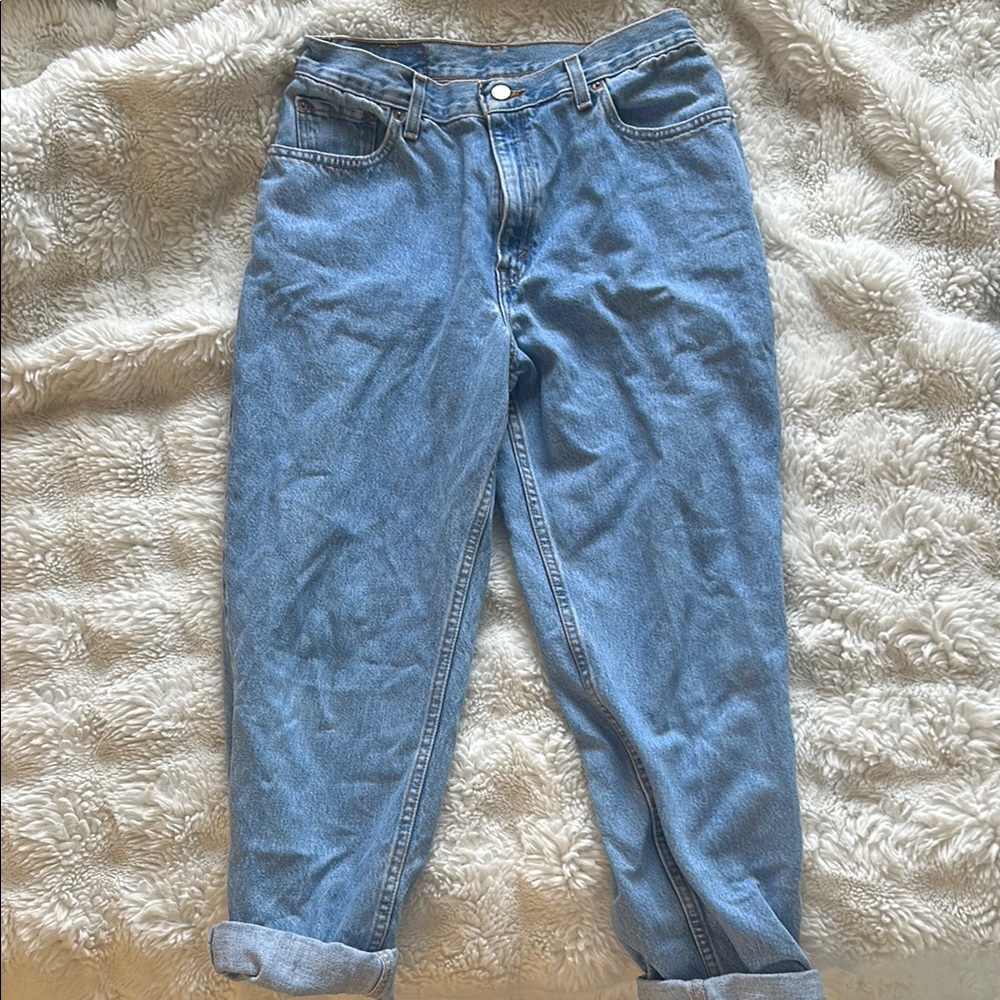 Signature by Levi Strauss Blue Boyfriend Jeans Relaxed Fit